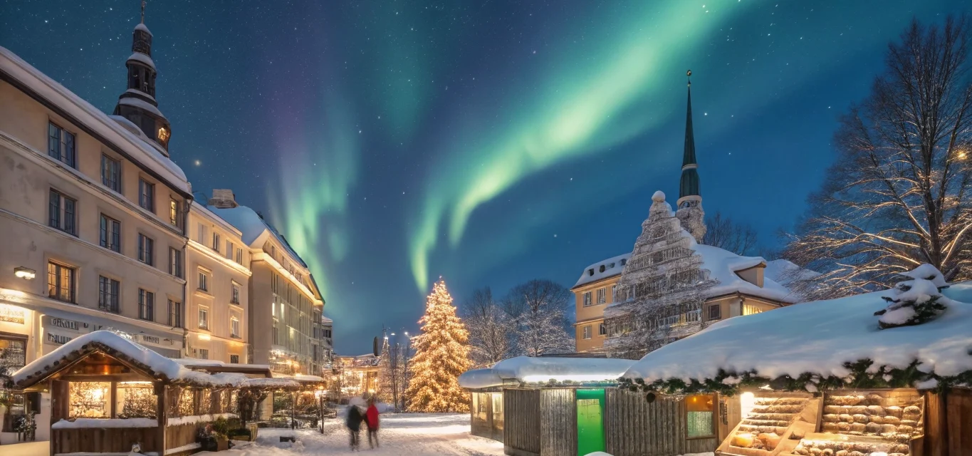 Cidade decorada para onde passar o Natal 2026, um dos destinos selecionados pela Vita Voyage